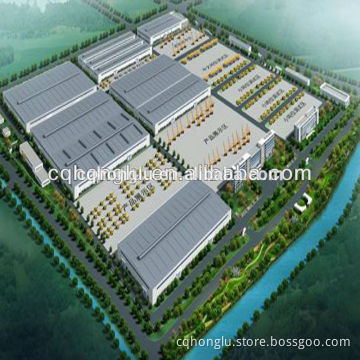 Prefabricated steel building roofing frame